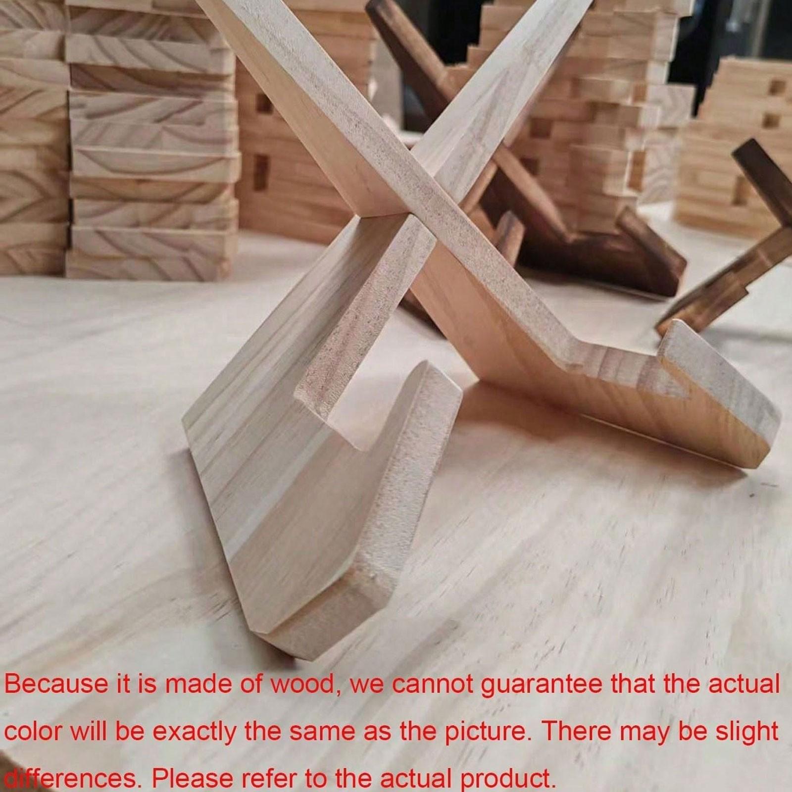 Kitchen Recipe Book Stand, Wooden Recipe Display Rack, Farmhouse Style Hand-Free Reading Recipe Holder, Rustic Cooking Recipe Shelf