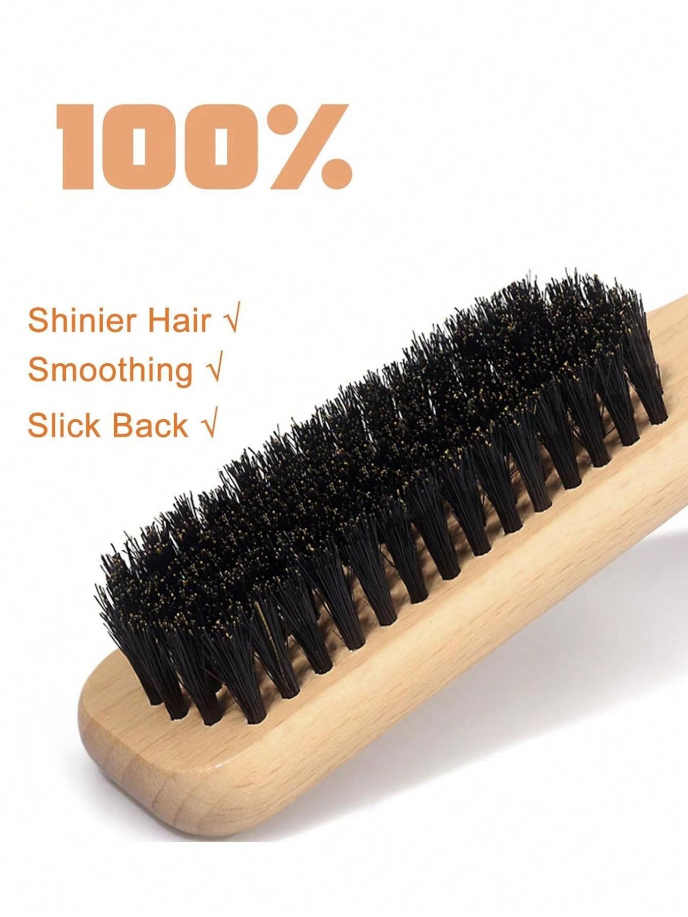 Hair Brush And Beard Brush For Men And Women - Unperfumed Brush For Professionals To Style Thick/Thin Hair, Hair styling combs, Fade And Trimmer Cleansing Comb, Smoothing Device For Styling, Wooden Comb, Hairbrush, Grooming Brush