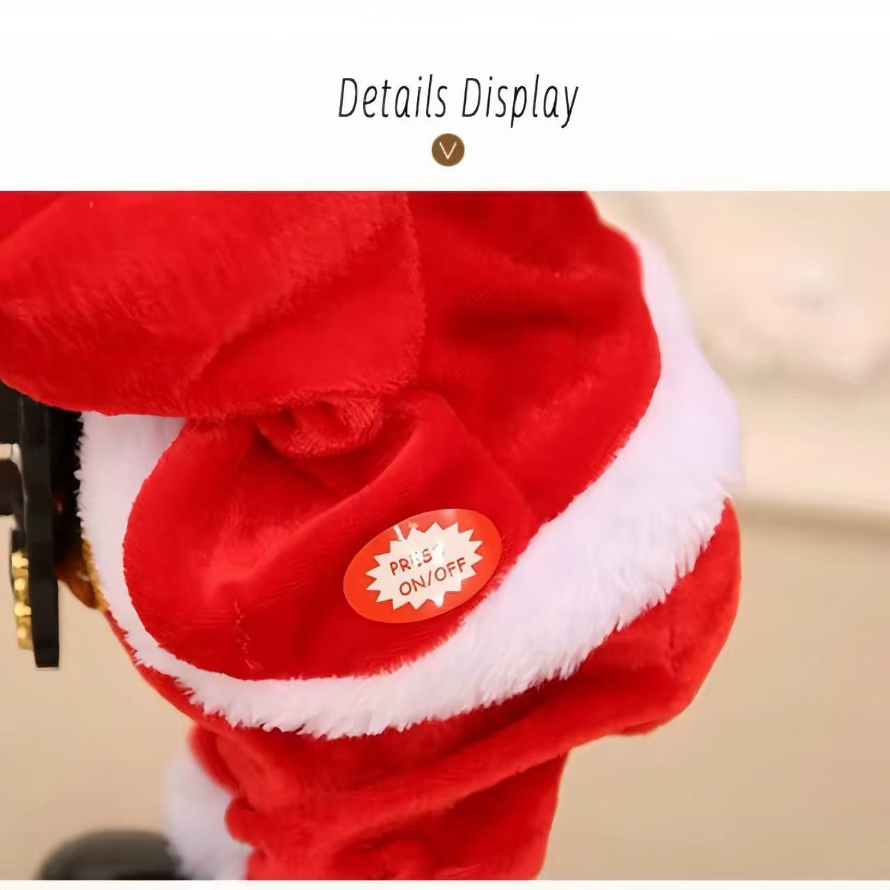 Electric Santa Claus, toys with music that sway the buttocks, guitar playing music, Christmas decorations, hip-hop Santa Claus, creative holiday gifts for singing and dancing, Battery Powered Ornament