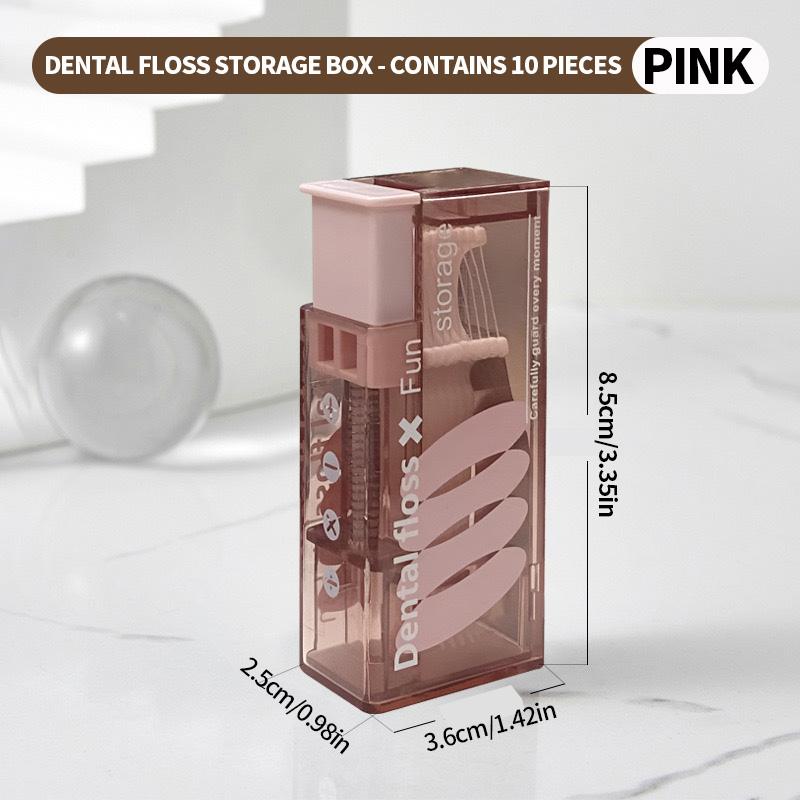 1 portable dental floss dispenser - automatic rebound premium dental floss stick (1 box can store 20 dental floss) with a luxurious and stylish design, creative oral care accessories, and the ability to clean teeth anytime, anywhere Oral Care Supplies