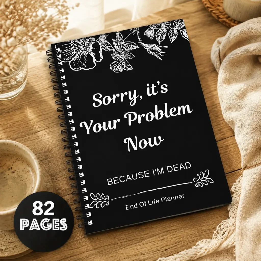 End of Life Planner, 82-Page Spiral Final Record Notebook with 11 Sections for Final Wishes, Financial Info, Insurance, Passwords, Documents, Important Contacts and Family Notes