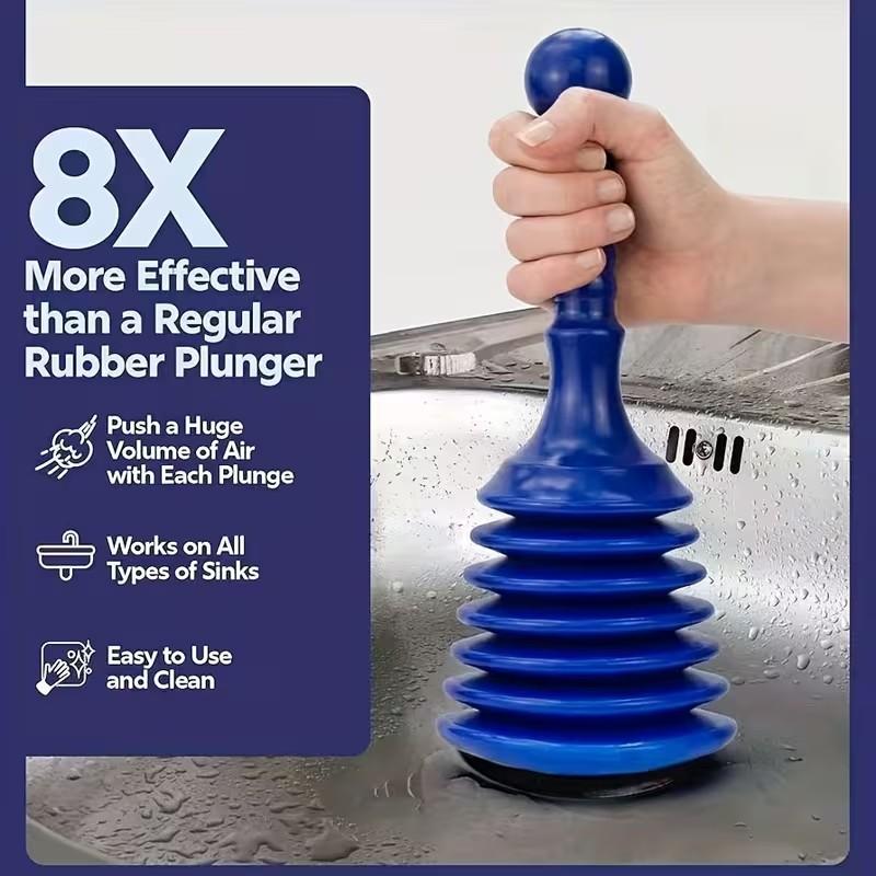 Compact Sturdy Drain Plug for Kitchen Bathroom Sinks Shower Bathtub, Large Expandable Plug for Commercial Residential Use, Unclogs Pipes Efficiently