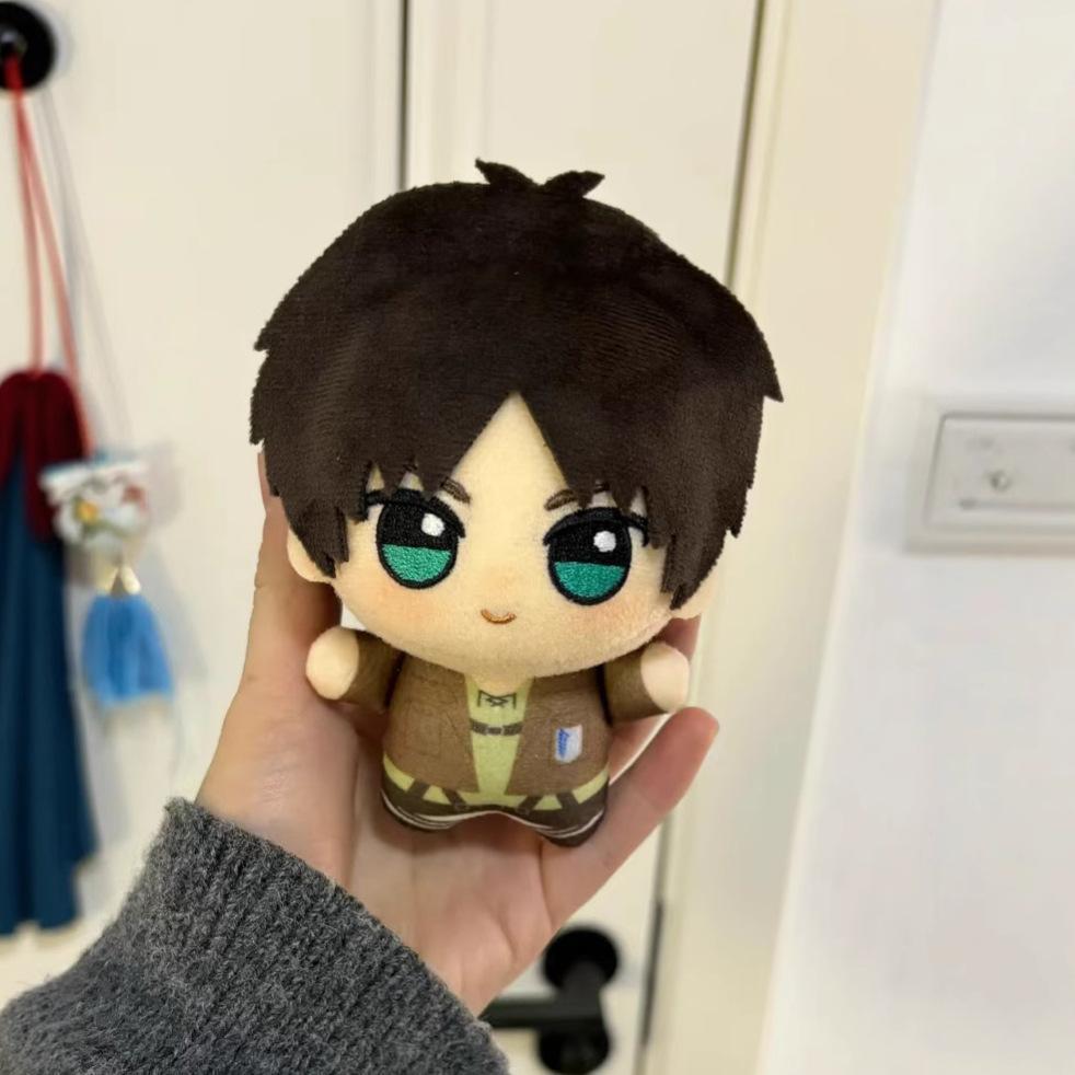 10cm Anime Levi Ackerman Cosplay Plush Doll Pendant Attack On Titan Eren Stuffed Plush Toy Fans Desk Decoration Birthday Gif