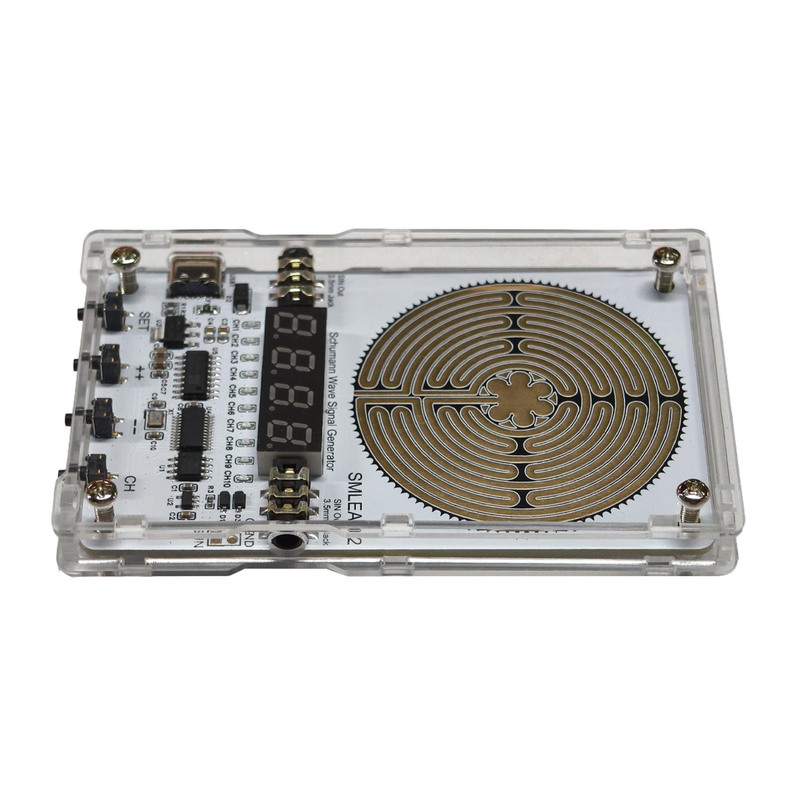 7.83hz Schumann Wave Generator, Pure Sine Wave, 10 Channels Switchable, Dual 3.5mm Audio Output, Pemf Pulse Em Field, Sleep Aid, Stress Relief