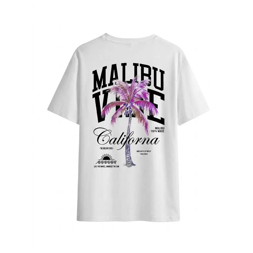 Men's 3-Piece Classic Versatile Shortsleeve T-Shirt Set, Round Neck Graphic Tees with Letter & Tropical Coconut Tree Prints, Summer Casual Streetwear for Outdoor Wear