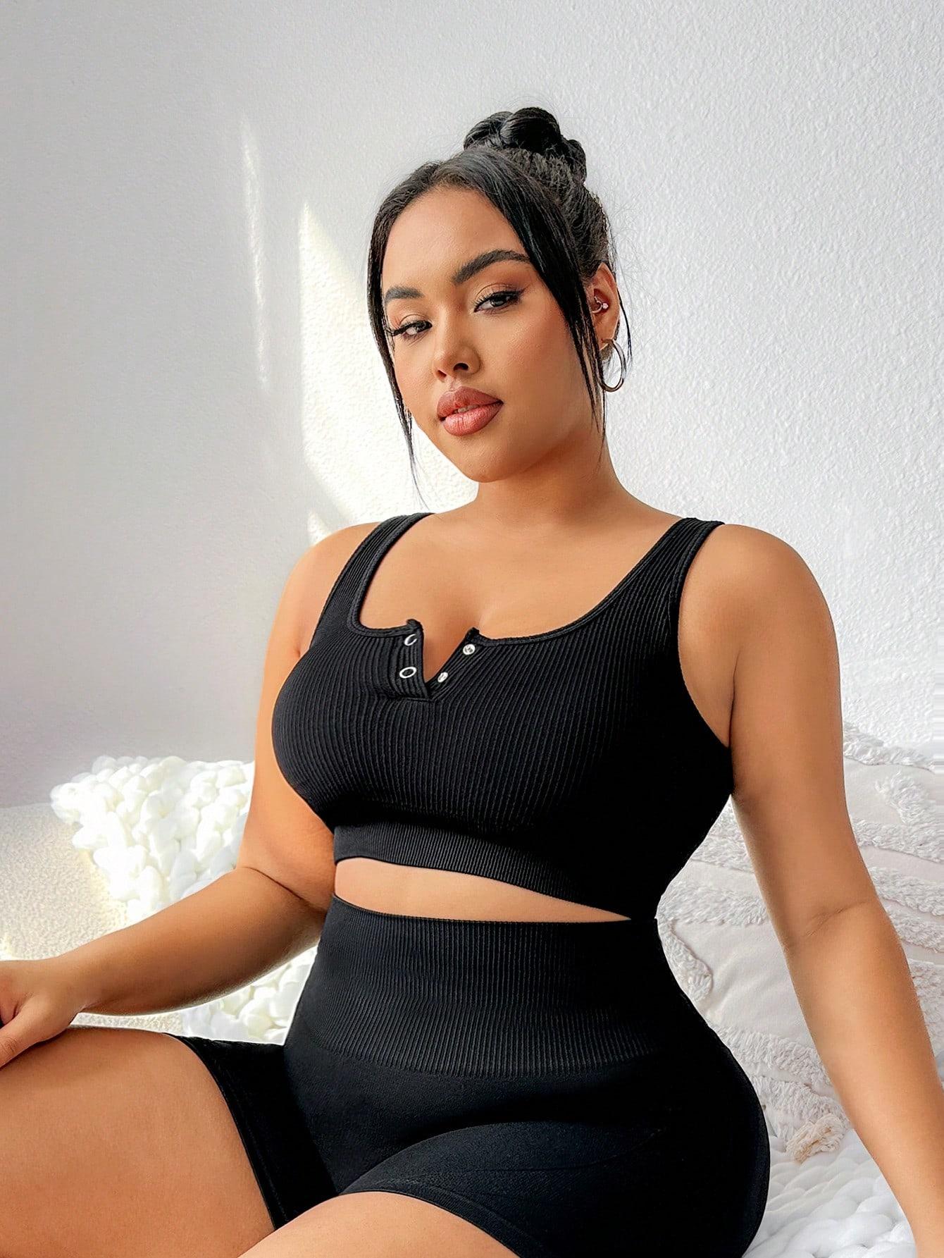 SUOVADUN WX005 Women's Seamless Button Front Closure Sports Bra Medium Impact Push Up Wirefree Yoga Bras Workout Gym Top Compression Padded Supportive Removable Cup Moisture Wicking Quick-Drying High Elasticity