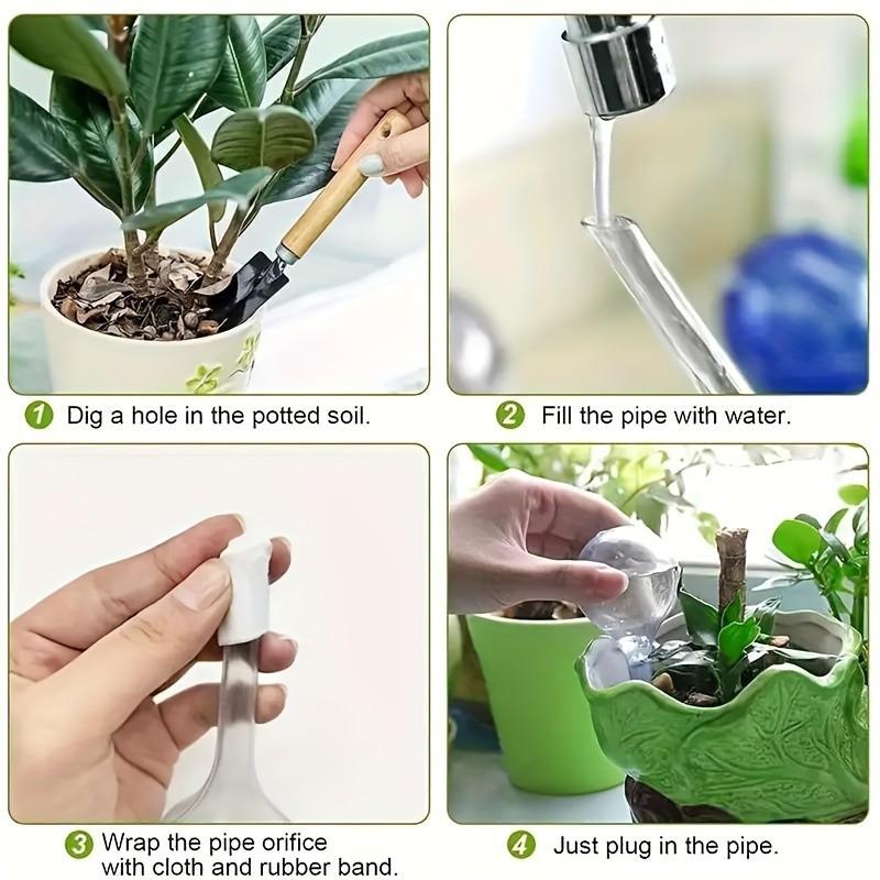 10 Self-Watering Plant Balls, Automatic Irrigation System, Plastic Ball Watering Device, Indoor/outdoor Pots, Garden, Lawn, Low Maintenance