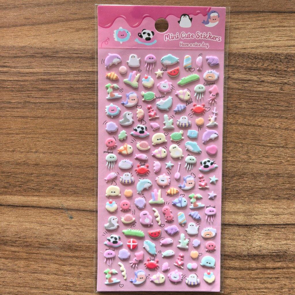 4-Pack Tiny Cute Mixed Element Funny Stickers - Vibrant Decor Embellishments for Water Bottles, Stationery & Daily Gadgets, DIY Sticker, Diary Sticker, Sticker Sheets, Sticker Packs