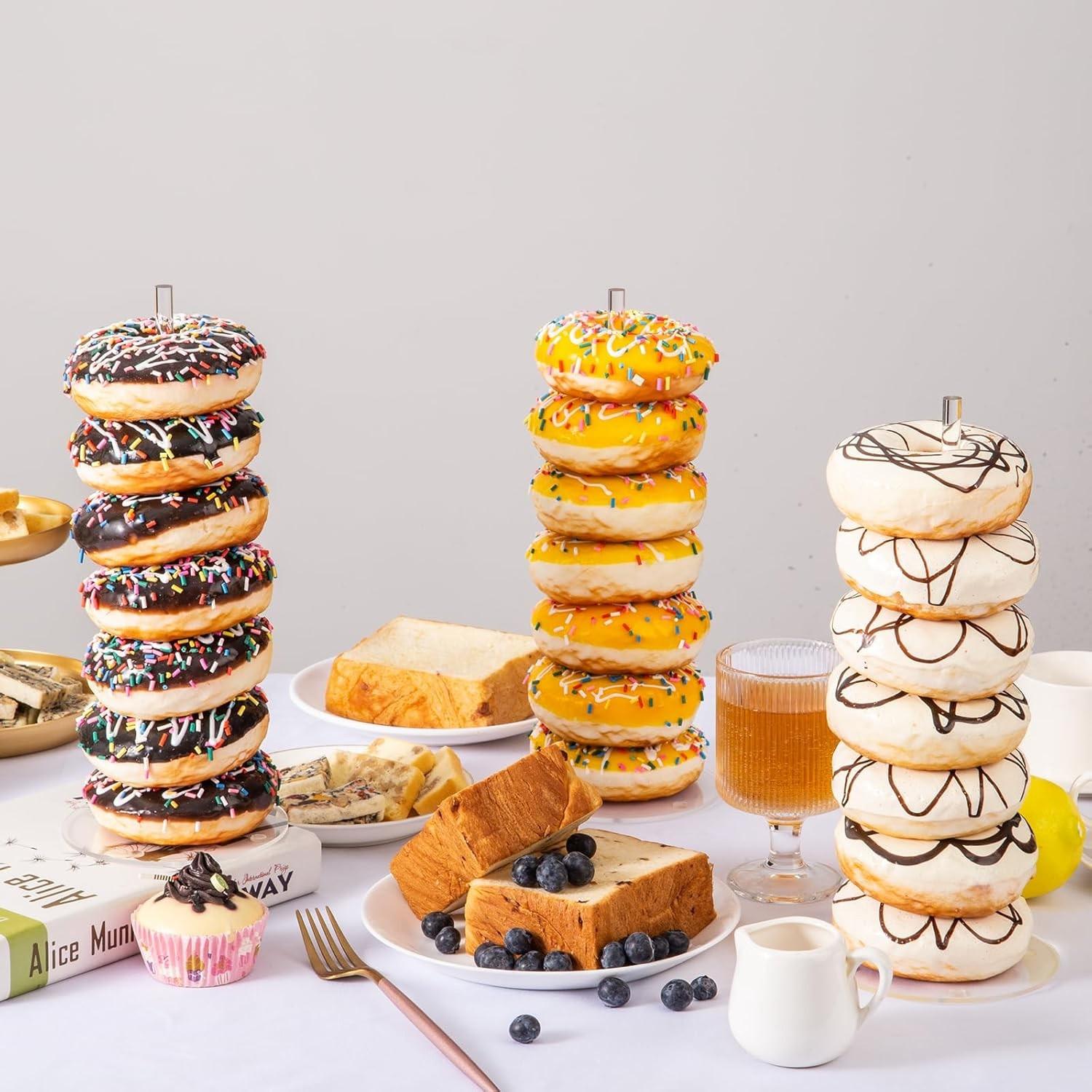 Transparent Doughnut Stand for Party Displays, Multi-Functional Dessert Table Decoration, Ideal for Weddings, Birthdays, Class Reunions