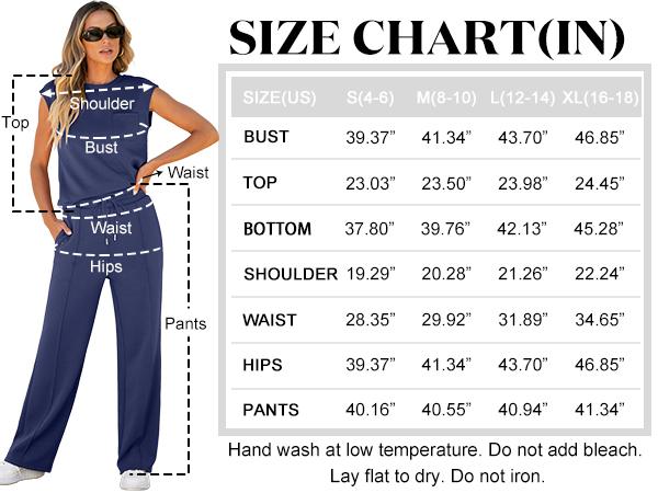 ANRABESS Women's Summer 2 Piece Outfits Casual Sleeveless Sweatsuits Matching Wide Leg Tracksuits Lounge Sets Women Basic Vacation Outdoor Outfit Sets  Womenswear