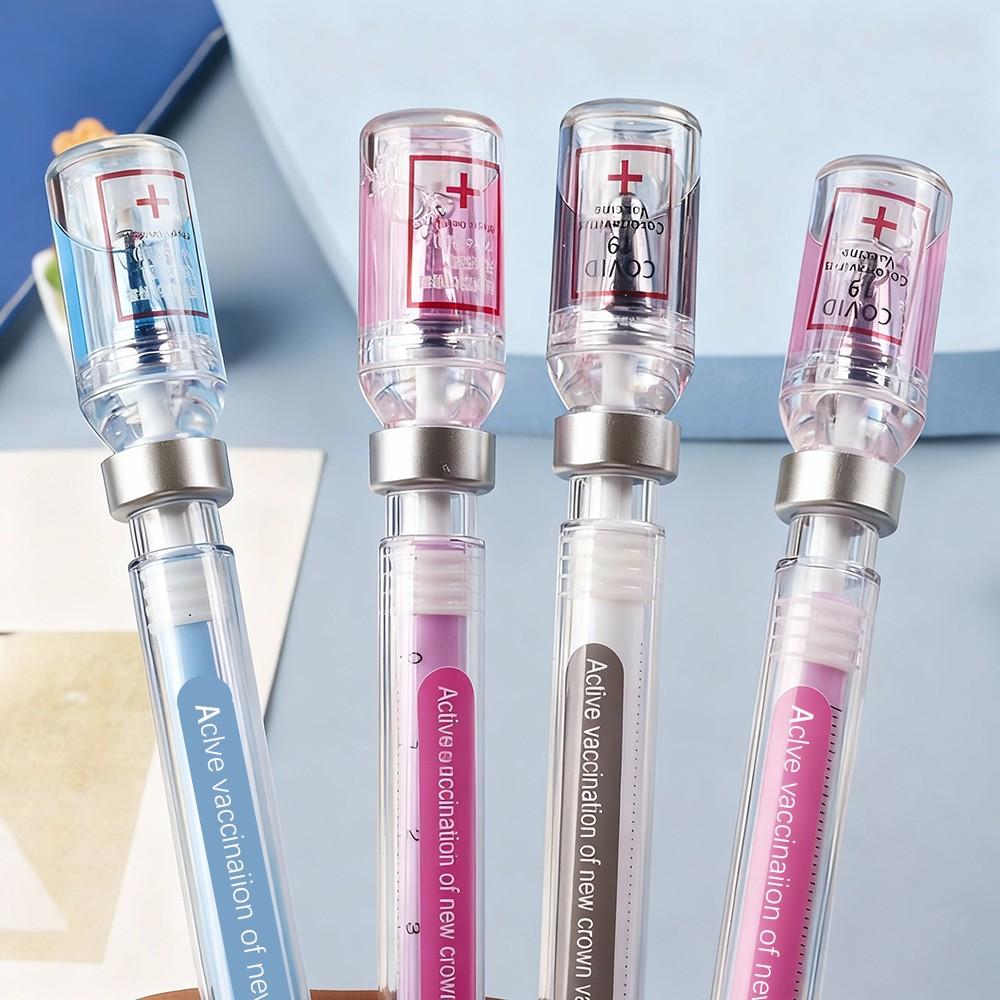 Creative Syringe Shaped Gel Pen, 1/3 Counts Portable 0.5mm Multi-purpose Writing Pen, Modern Funny Writing Pen, Unique Pens for Students Office Workers, Funny Teacher Pens, Writing Markers Supplies, Office Stationery & Supplies