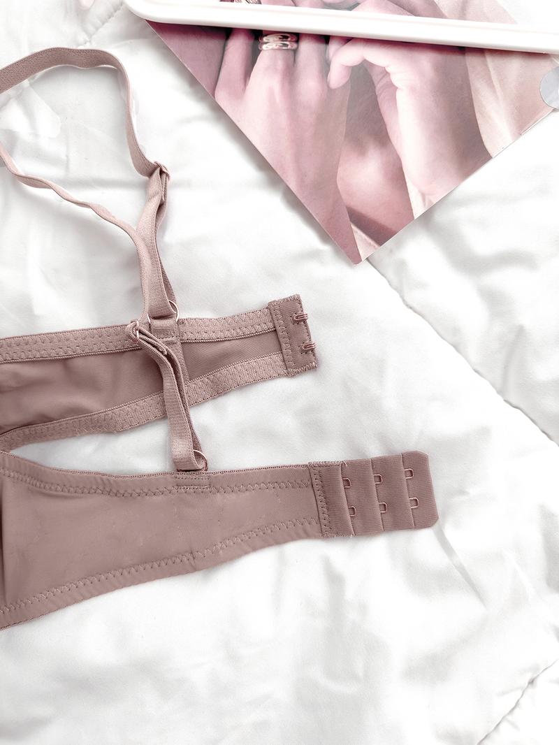 Women's 3pcs Solid Adjustable Strap Bra, Soft Comfortable Breathable Push Up Bra for Daily Wear, Lingerie for All Seasons