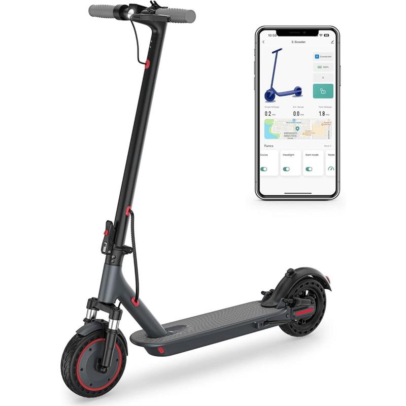Electric Scooter 350W Motor,Max 19 Miles & 19MPH Speed,Folding E-Scooter with Dual Suspension,APP ControlRange