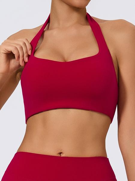 Women's Backless Breathable Sports Bra with Padding, Adjustable Straps, High Stretch, Ideal for Yoga & Outdoor Activities, All Seasons Wear