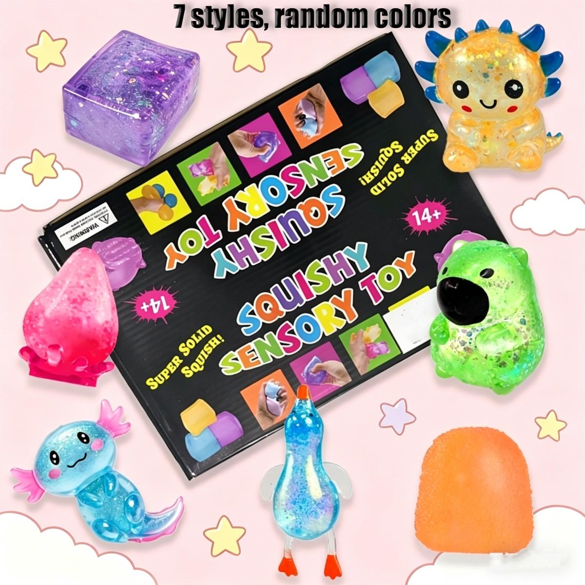 7pcs/set, Sensory bundle - maltose series with various shapes, pressure resistant kneading, suitable for slow rebound kneading in learning and work, home, school, gatherings, parties, events, and giving to family and friends