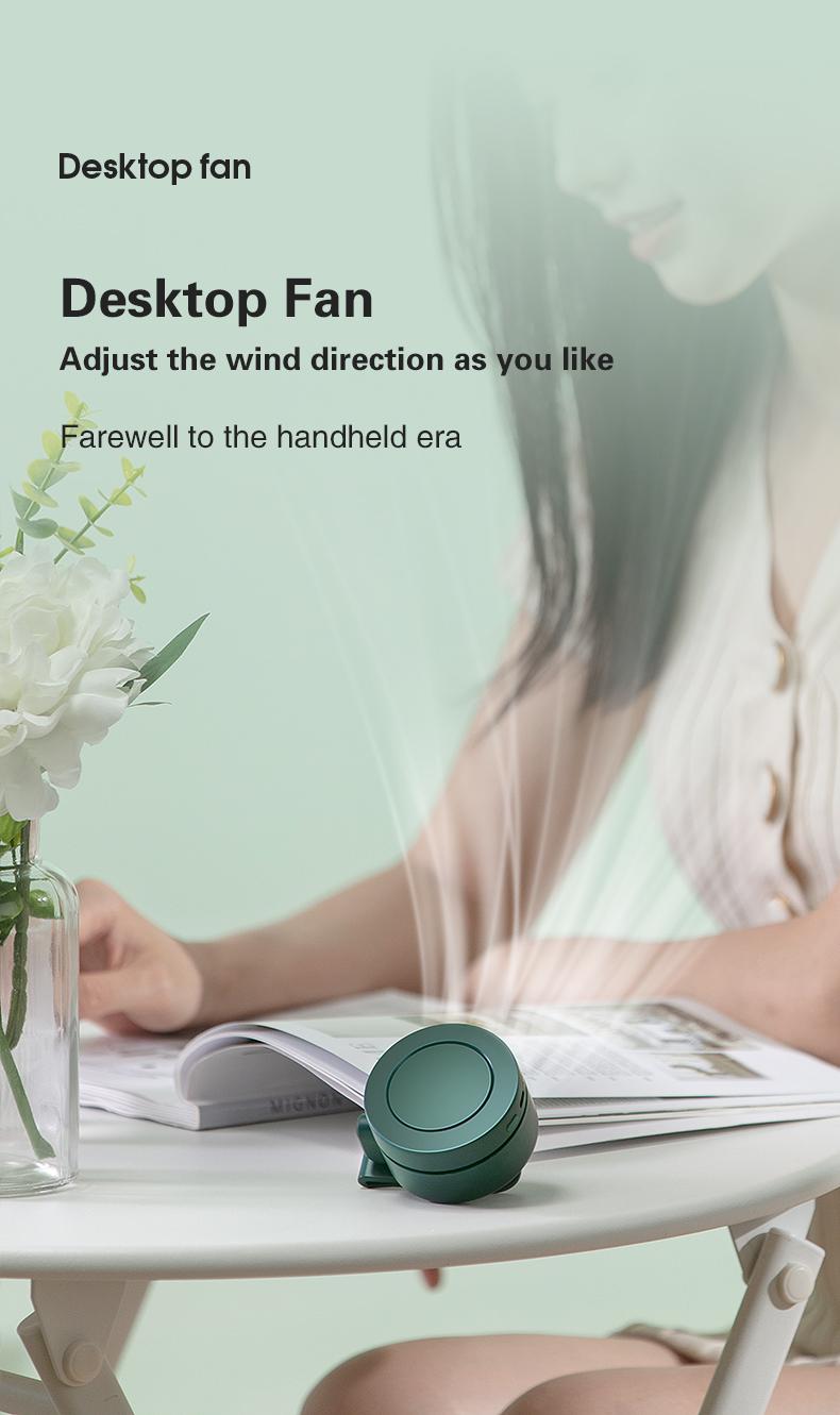 Mini Wearable Waist Fan – 360° Rotating Bladeless Airflow, USB or Battery Operated, Hands-Free Cooling for Hiking, Farming, and Camping