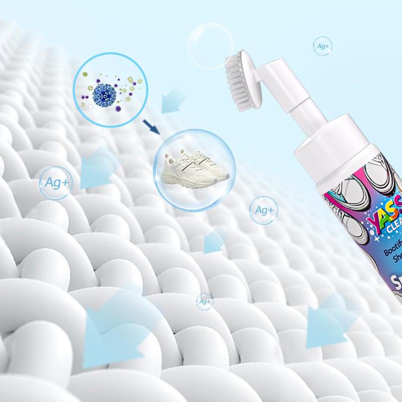 Bootifully Foam White Shoe Cleaner Sparkling White 200ml 7 OZ 4PACK - Use a Gentle Brush to Remove Stains - Trainer Cleaner