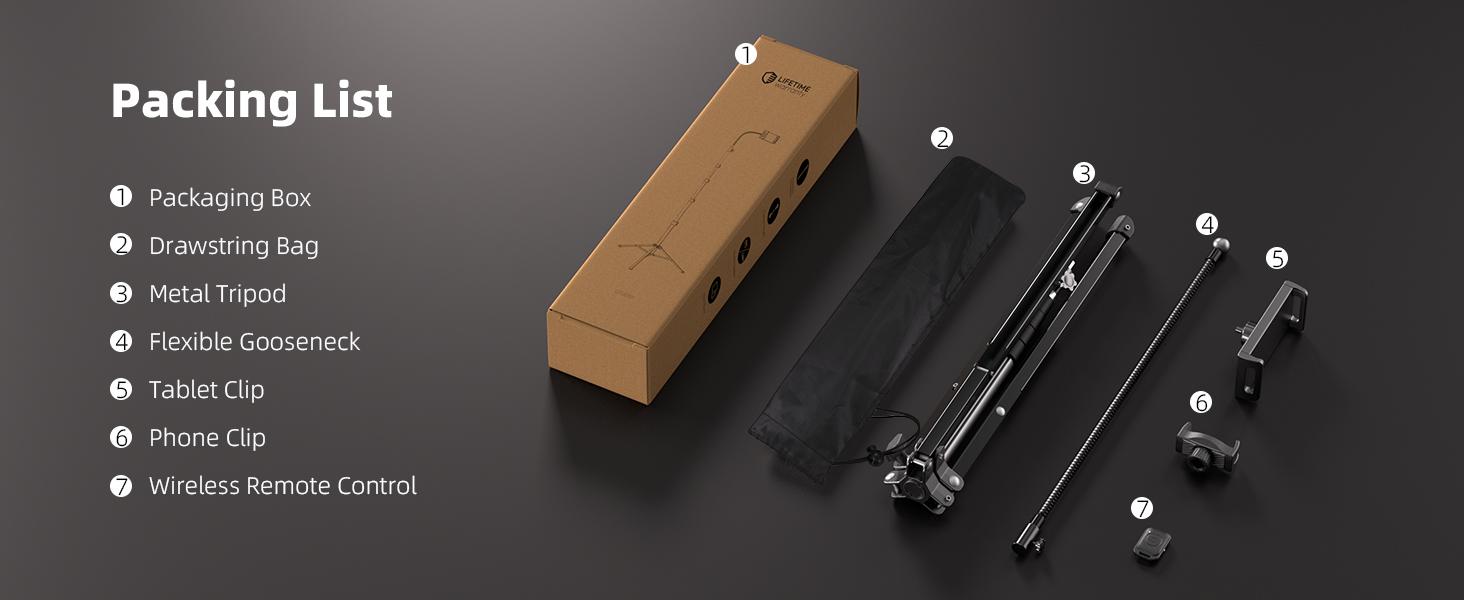 Weilisi Heavy Duty Tablet Tripod Stand 82” Tall, Floor Stand with Remote and Adjustable Gooseneck for Watching/Stream/Recording, Tripod for iPad Pro 12.9”/Kindle/iPhone, and All 4.5-13” Tablet/Phone (Best Gifts for Halloween & Christmas )