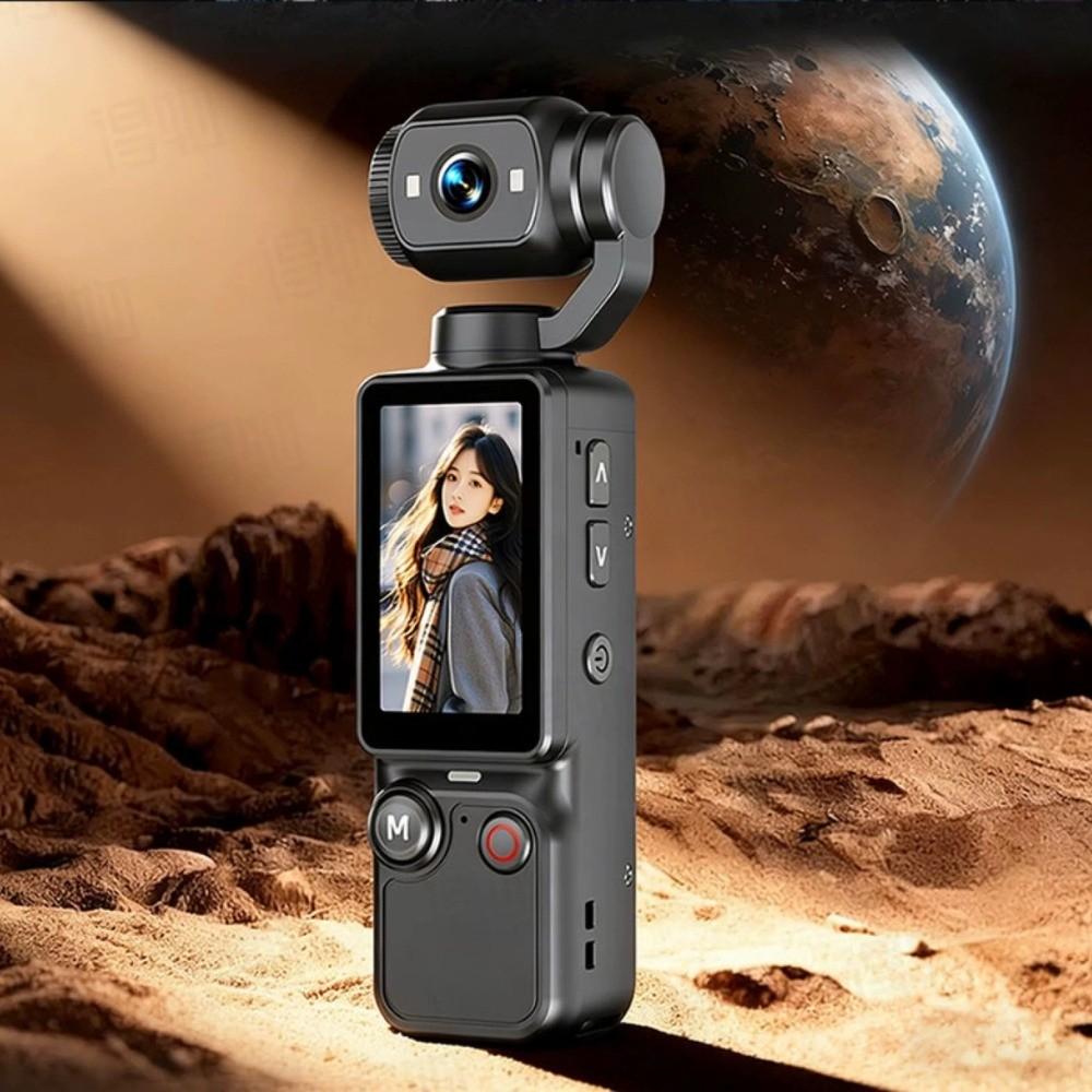 Portable Handheld Vlog Camera with 180° Swivel Lens & Auto Focus. Perfect for Outdoor Sports, Travel Shooting. Small Size, Easy To Carry Anywhere.