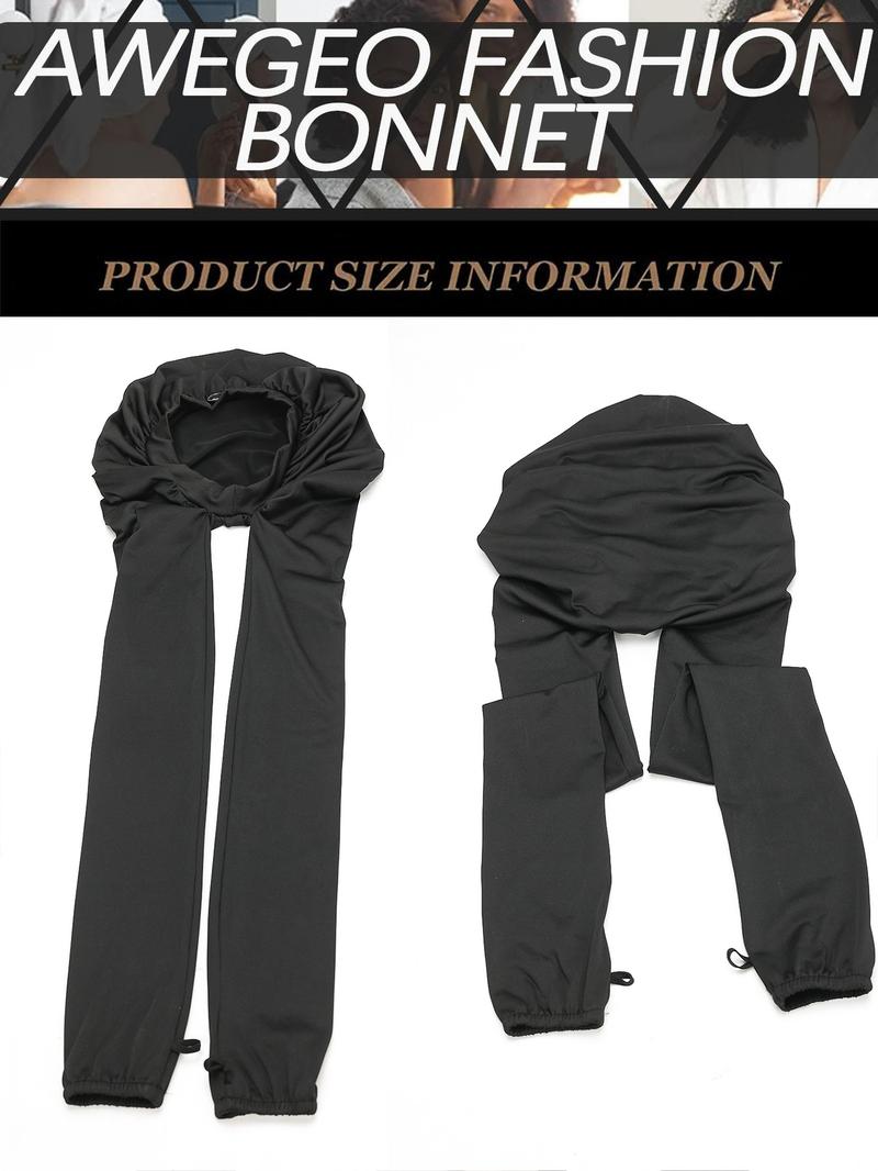 Women's Adjustable Long Sleep Bonnet Hat, Suitable for All Hair Types, Sleep, Sports, Skincare, Universal Size, Multi-Functional Hair Care Cap