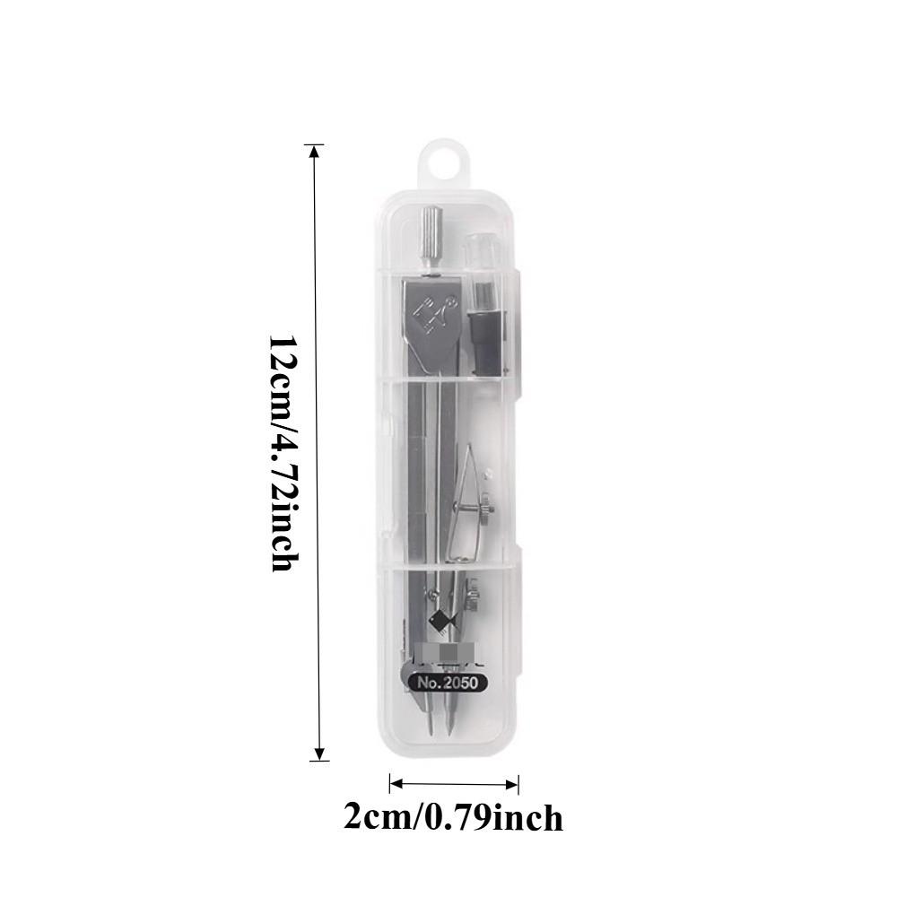Geometric Precision Metal Compass, Professional Drawing Tool, Locking Adjustable Arm, Pencil Replacement, Ideal for Engineering, Construction, Architecture, Stem Tests, Woodworking