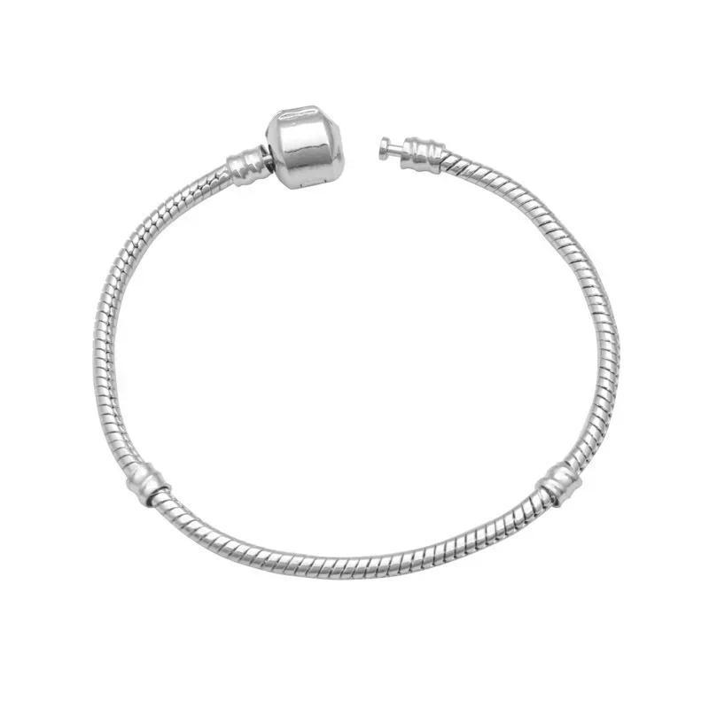 New 925 Sterling Silver Snake Chain DIY Charm Bracelet for Women Gift Jewelry with Bracelets for Women браслет серебряный