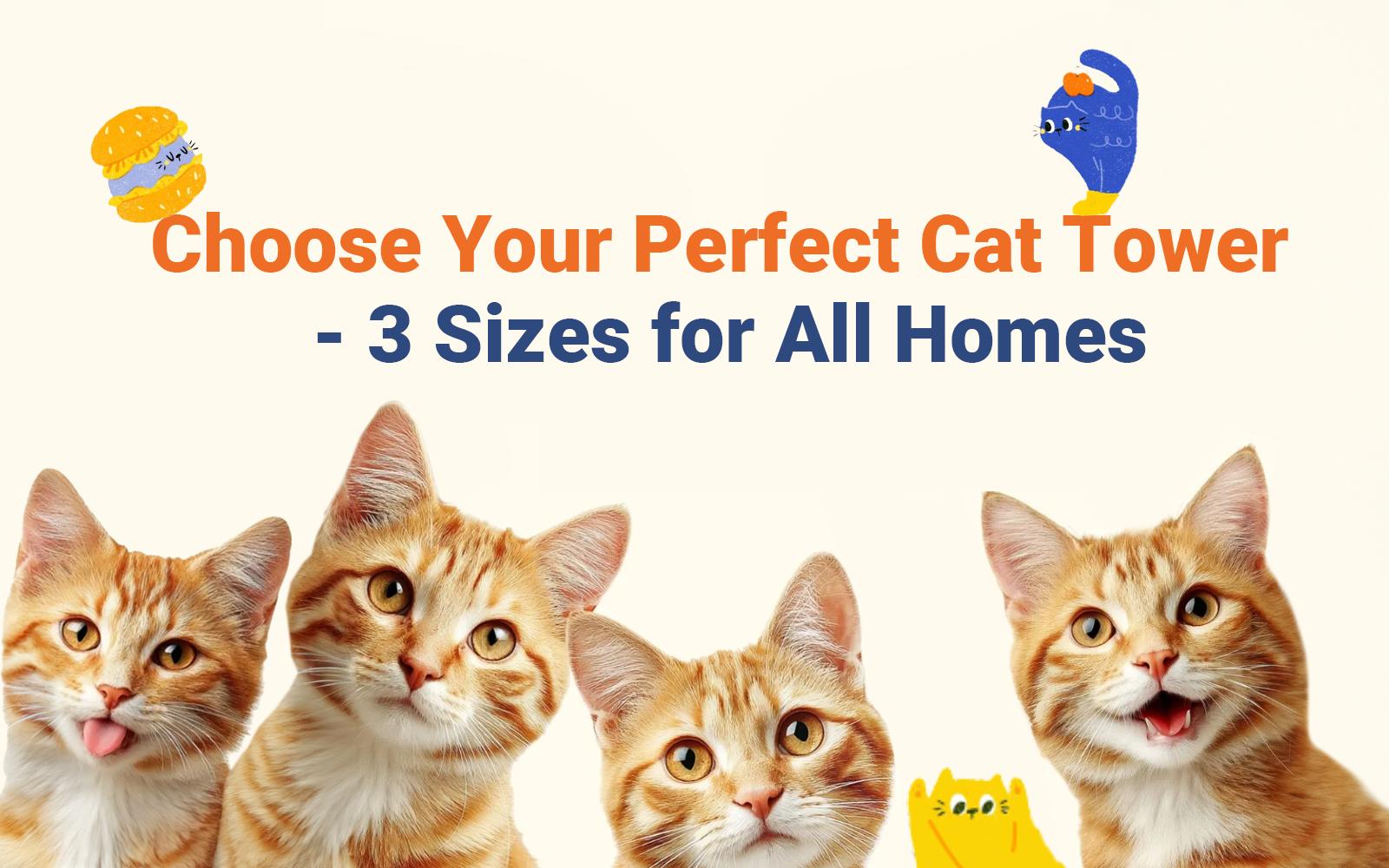 Allewie 36in/65in/68in  Multi-Level Tall Cat Tree for Indoor Cats/Larger Tower with Wide Base/Cozy Plush Cat Perches/Cat Condo with Hammock/Sisal Scratching Posts#TikTokShopfalldealsforyou