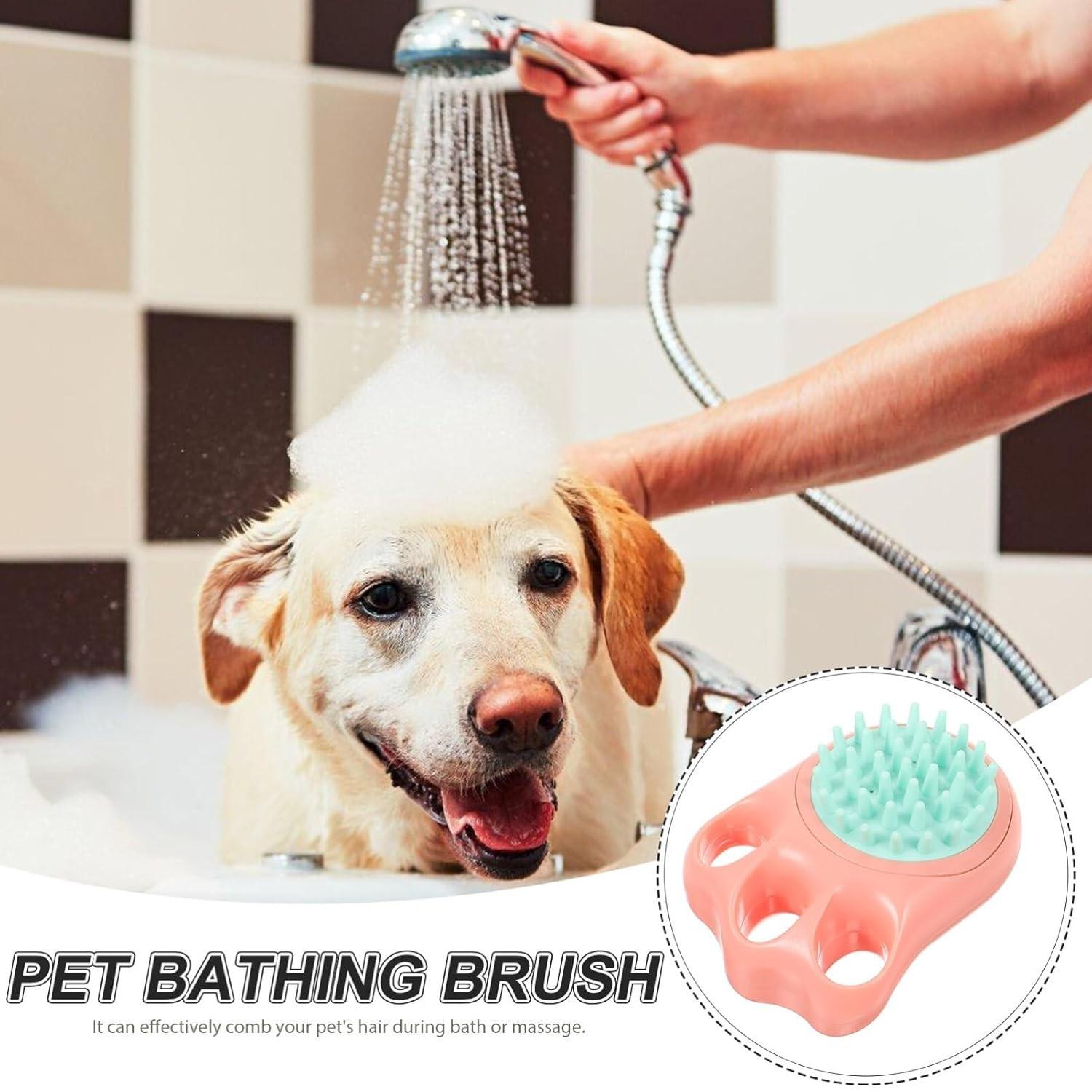 2-Pack Pet Bath Brush, Silicone Massage Comb, Soft Multi-Function Head Brush, Cat Cleaning Brush, Dog and Cat Grooming Tools