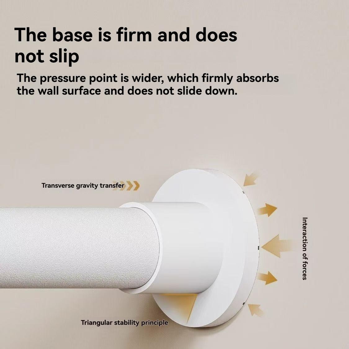 Adjustable No-Drill Extendable Pole, Adjustable Tension Rod, Multi-Purpose Support Rod for Clothesline, Closet, Bathroom Curtain, Easy Installation Home Accessory