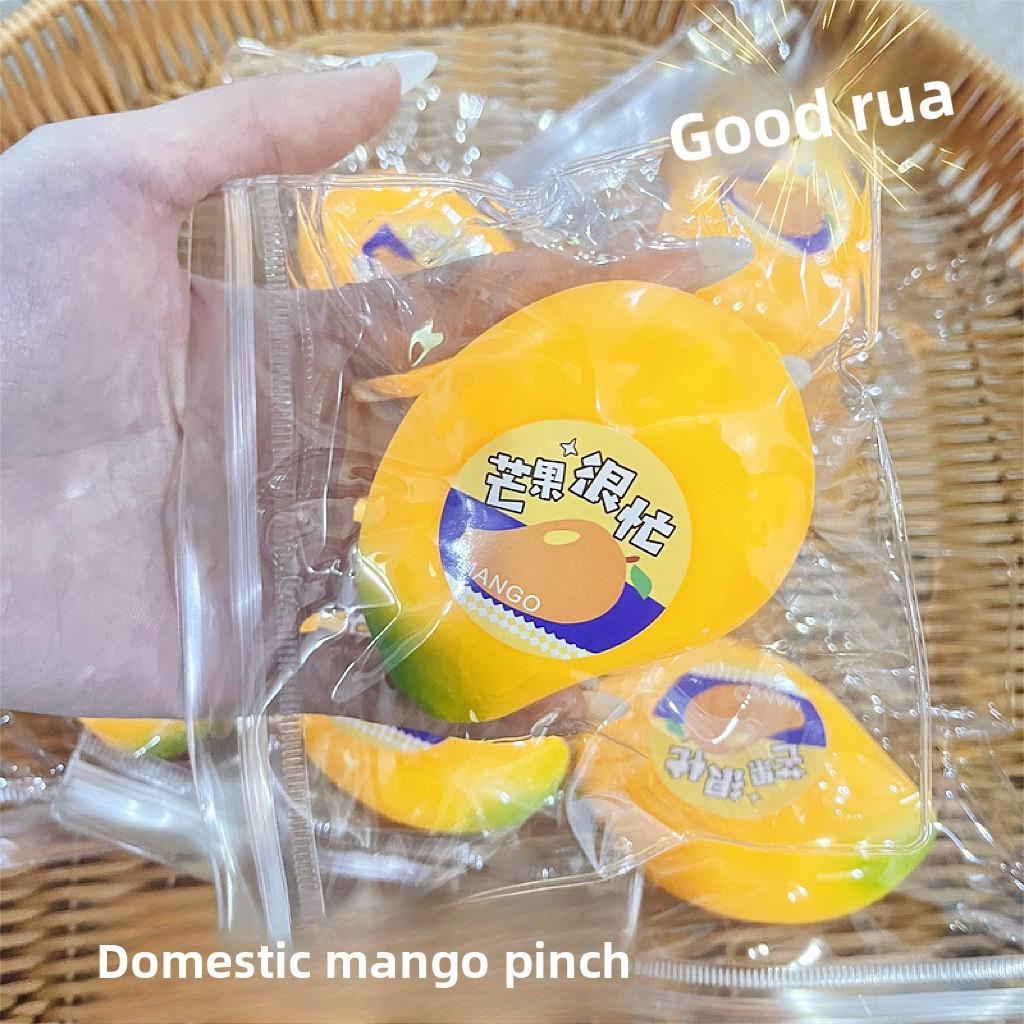 Fluid mango stress-relief toy, slow-rebound decompression toy, fruit squishy toy, moldable fluid mango squishy toy