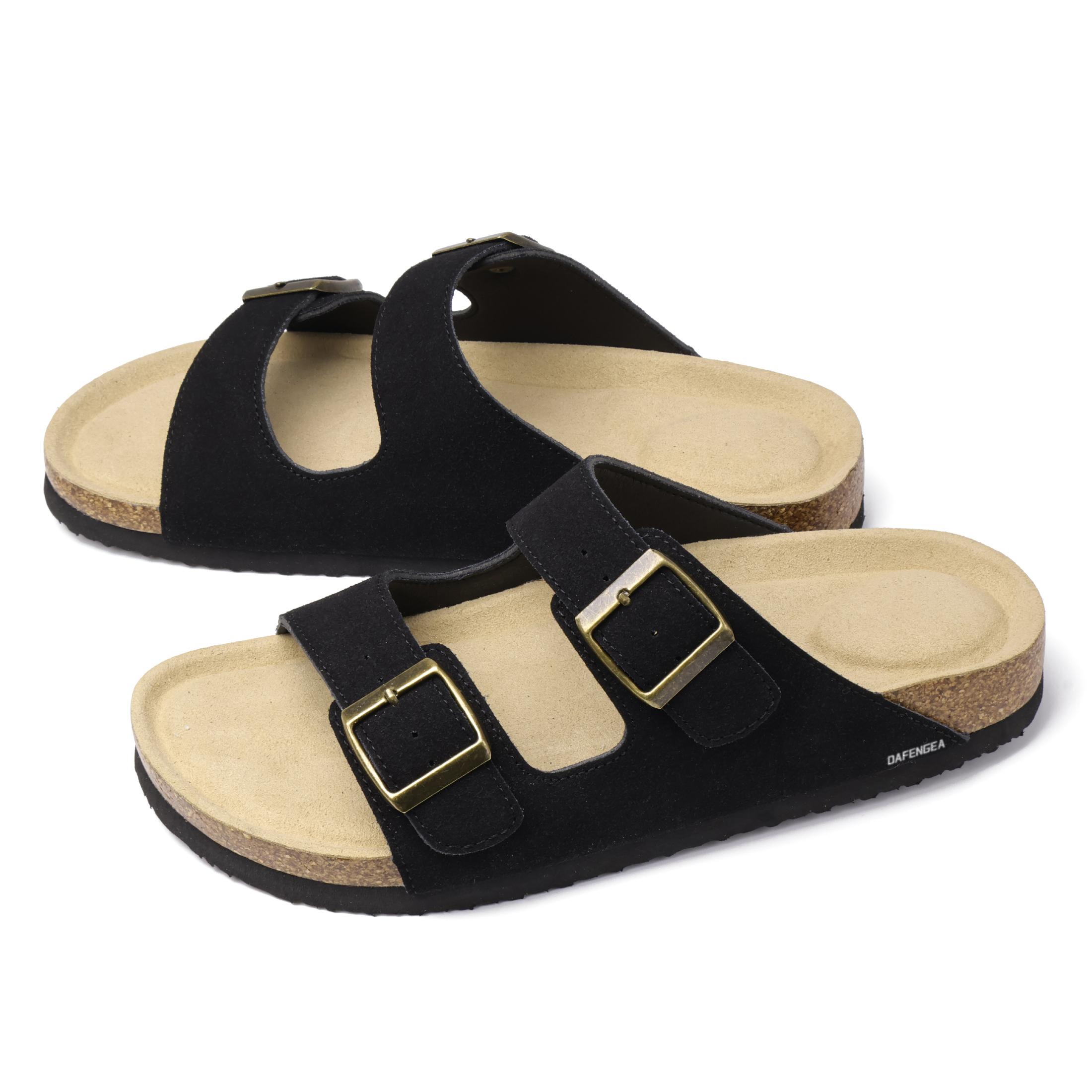 Women's Sandals Soft Footbed Adjustable Cork - Buckled Slip-On Sandals For Casual & Outdoor Wear Springfresh
