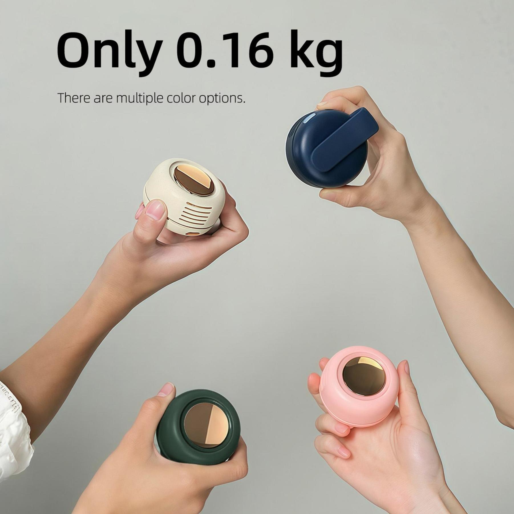 Portable small fan button type，Small lazy hand-held leafless rechargeable electric fan with hanging neck，Summer fan, suitable for gifts.