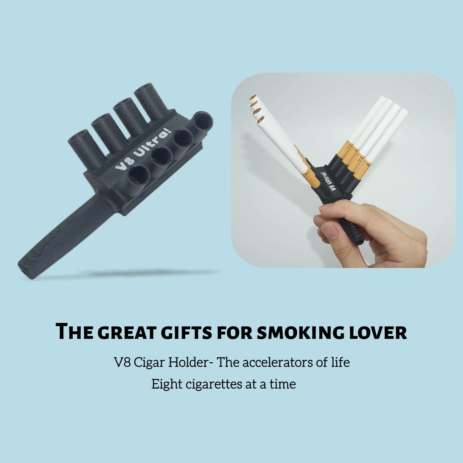 Cool Gadgets for Smokers-Lung-Shaped Ashtray\V8 Cigar Holder, Smoking &  Gifts Ornaments, Motivational Ashtray, 8 Counts Smoking Accessories, life  accelerator, Premium Cigarette Box, Exercise Equipment, Suitable for Indoor  and Outdoor Use