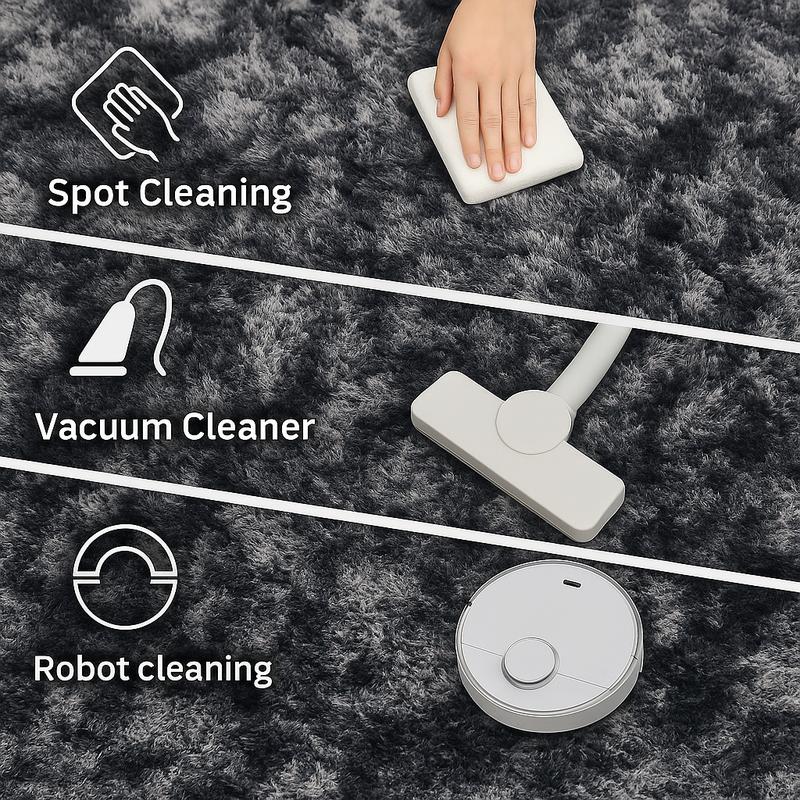 TABAYON Fluffy Rug for Living Room Large Shaggy Tie-Dye Area Rugs Non-Slip Carpet for Bedroom Soft Playroom Mat Cool Rugs New Year Home Decor Valentine's Day Gift