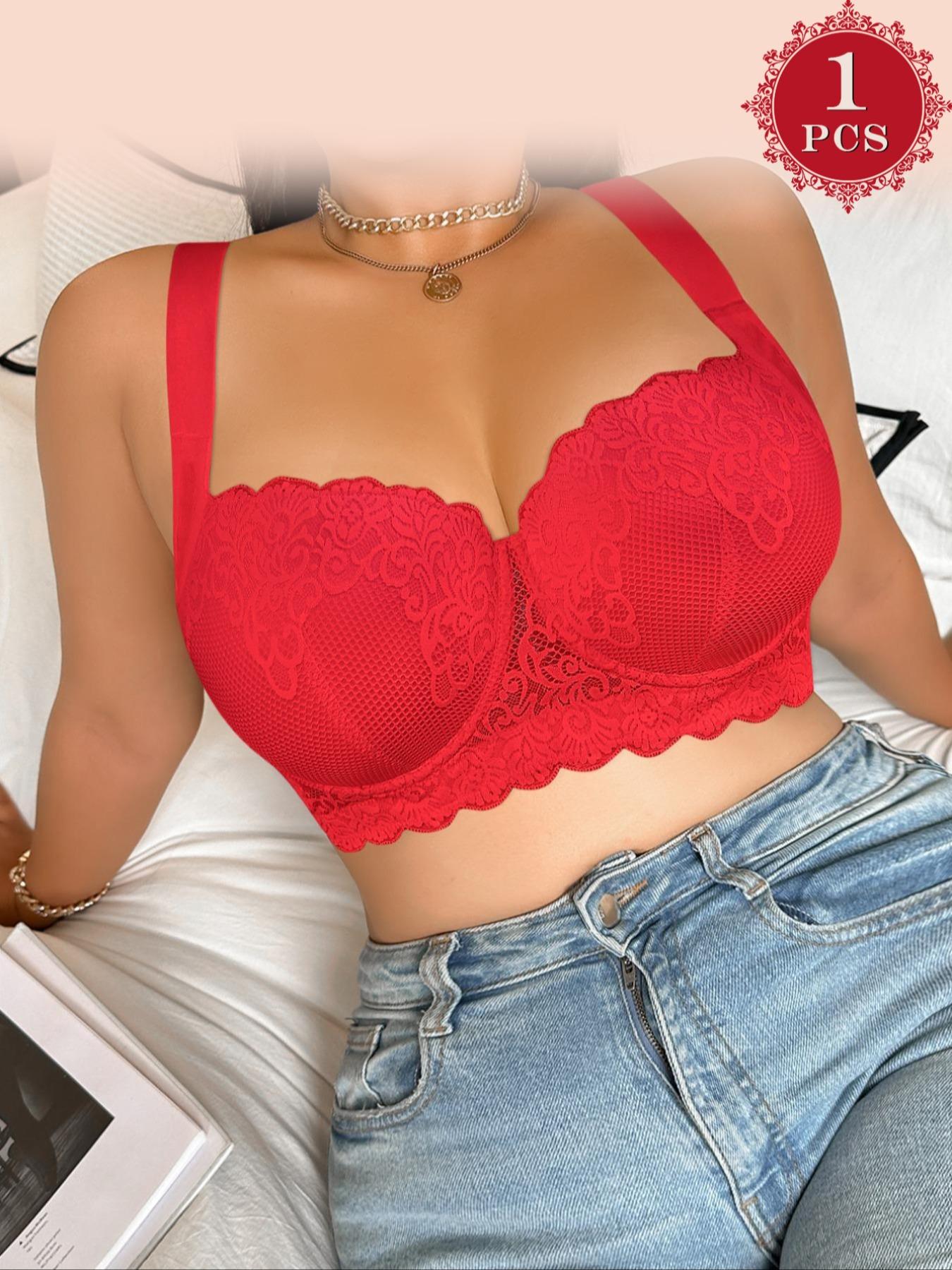 Plus Size Bras for Women Bra Supportive Underwire Bra Full Coverage Bra Push Up Lingerie Anti Sagging Bra Comfort Sexy Bra Simple Elegant Casual Everyday Bra Halloween Clothes Sports Bras for women Underwear Womenswear