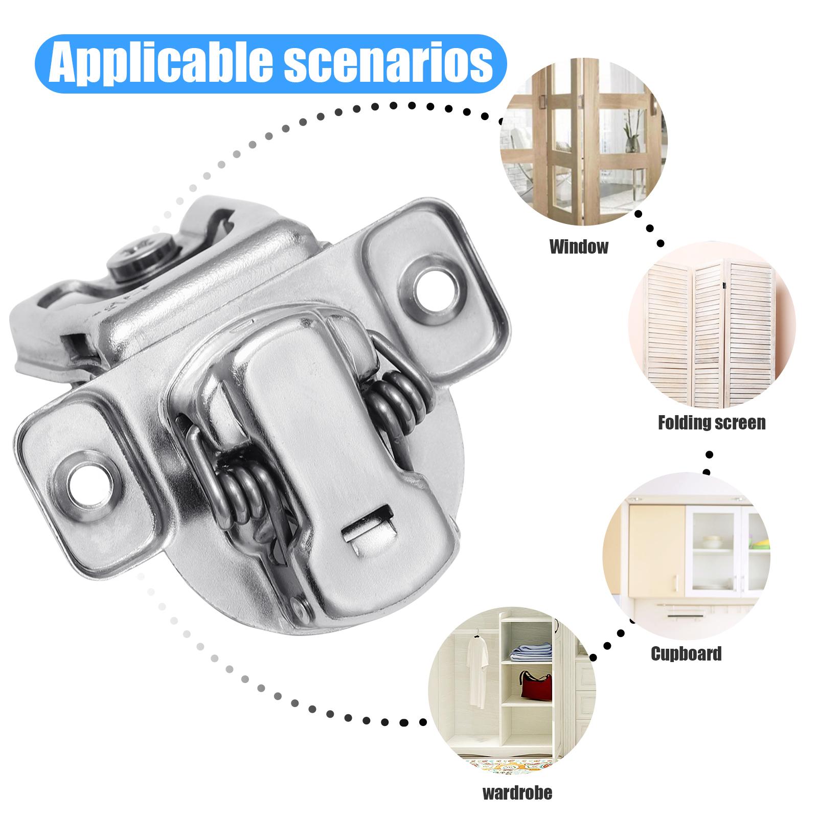 Soft Close Overlay Cabinet Hinges Face Frame 105° Compact Hardware Quiet Closing Fits Kitchen Doors