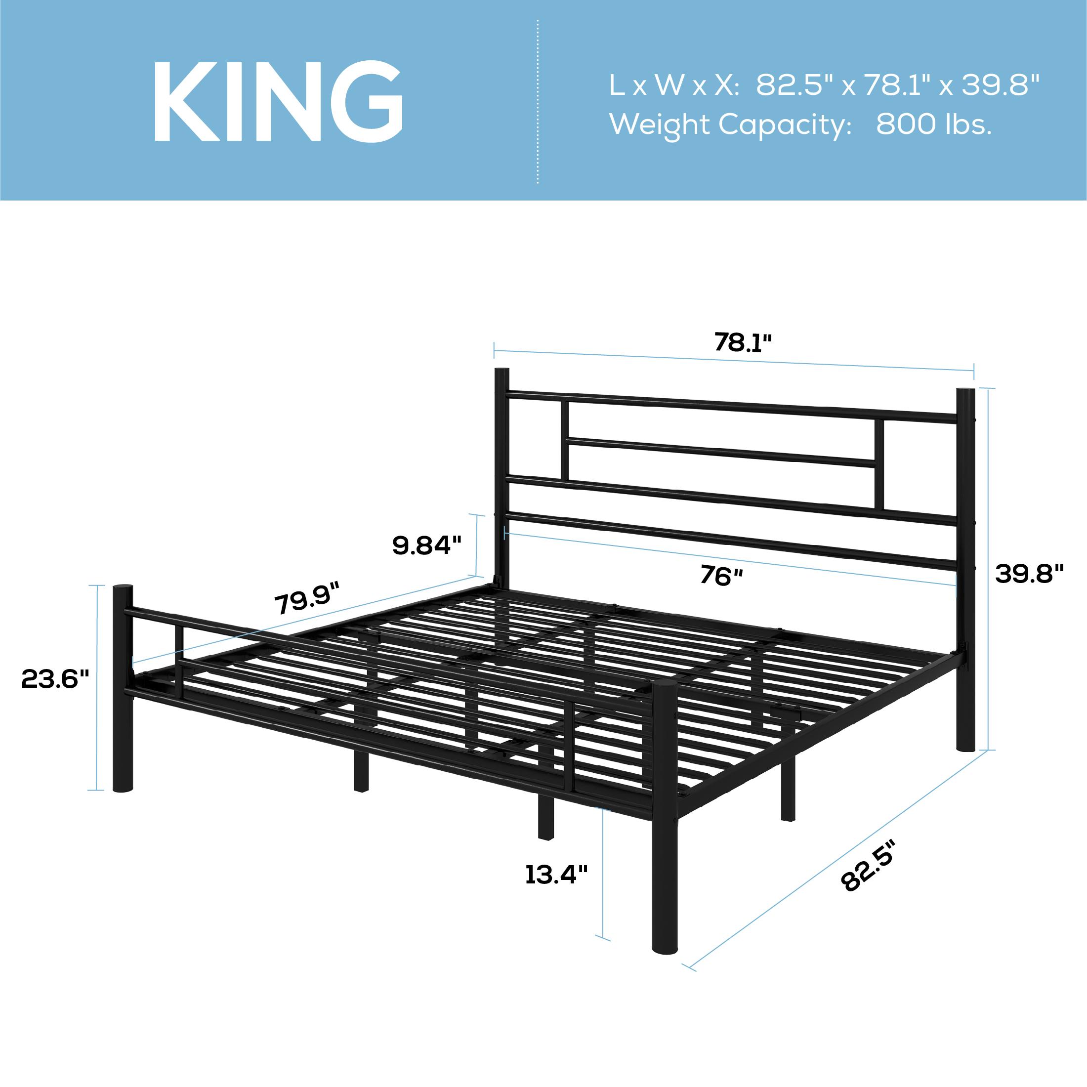 MUTICOR Modern Industrial Metal Bed Frame,Full/King/Queen Bed Frame, Minimalist Line Design, Heavy-Duty & Durable, No Box Spring Needed#TikTokShopBlackFriday #ChristmasGifts