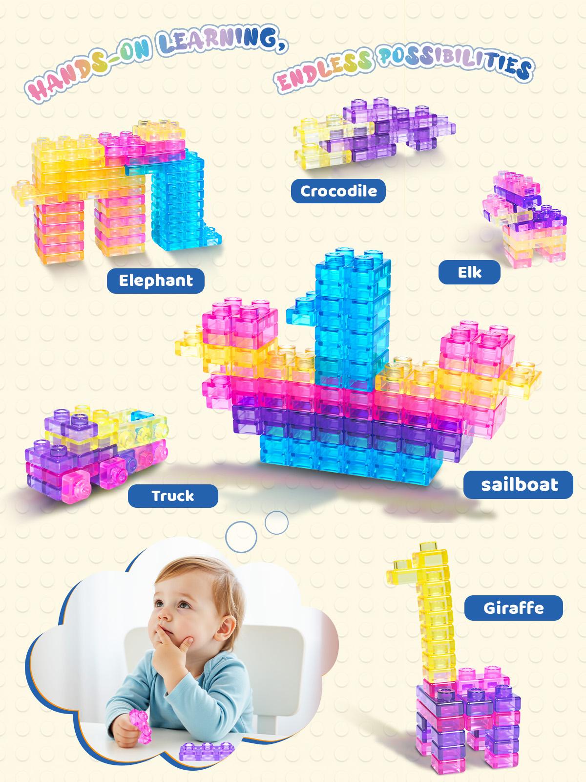 40 Pack Montessori Sensory Building Blocks for Toddlers, Soft Squishy Stacking Toy Set, Tactile Sensory Play Toy for Kids,Safe, Squeezable & Stretchable Fun,Multicolor Puzzle Blocks for Creative Play