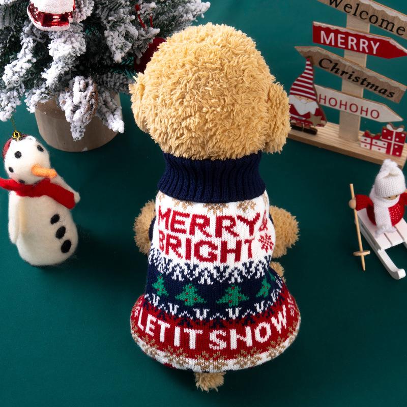 Autumn Winter Pet Clothing Christmas Dog Sweater New Year Pet Sweater Dog Clothes