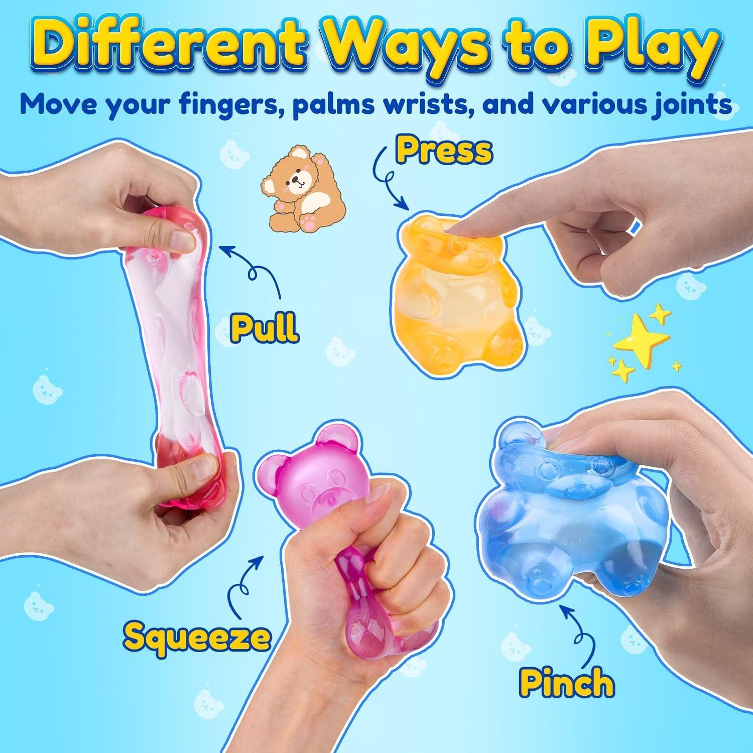 1/4 counts Gummy Bear - Sensory Fidget Toy with Jelly-Like Filling, Squeeze Toys, Stress Toys, Stress Relief Toys, Fidget Toy, Birthday Gifts, Gift Bag Stuffing