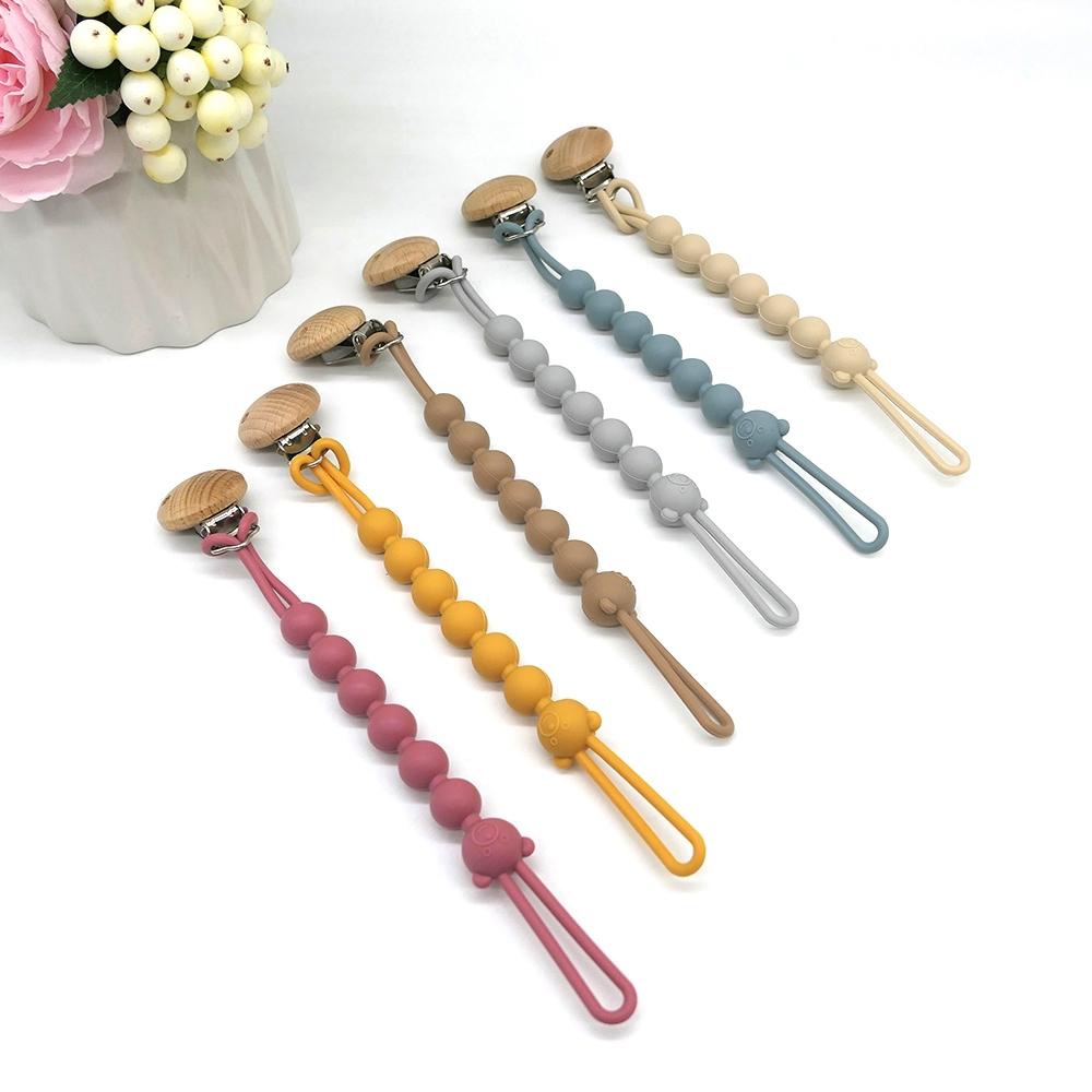 Silicone Pacifier Clip, 3 Counts/set Baby Pacifier Holder, Pacifier Teether, Teething Relief Pacifier Holder, Baby Care & Health Product, Baby Essentials