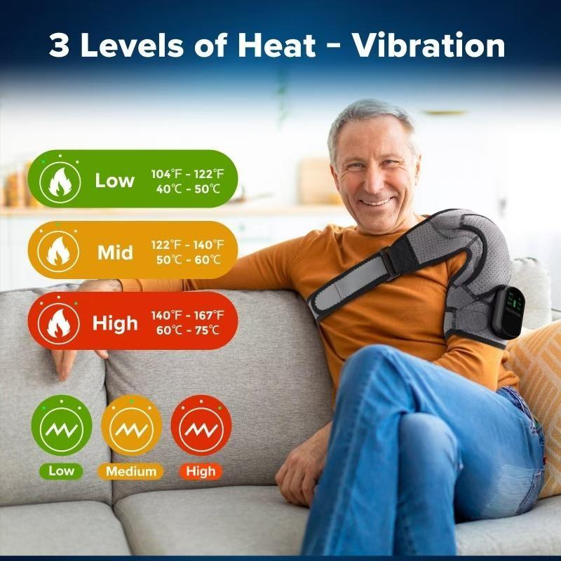 Electric Neck & Shoulder Massager with Heating & Vibration, Deep Tissue Fascia Release for Back & Body, Personal Care & Shoulder Protection Device