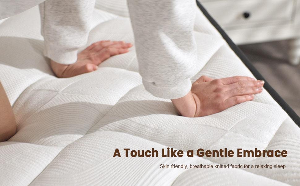 Bezzze Mattress 10-12 Inch Hybrid Mattresses in a Box with Comfort Foam and Pocket Coils,Hybrid Mattress with Memory Foam, Individual Pocket Spring for Motion Isolation, Back & Lumbar Support, Pressure Relief, Queen Bed Mattress Soft,Hybrid Mattress 2.0