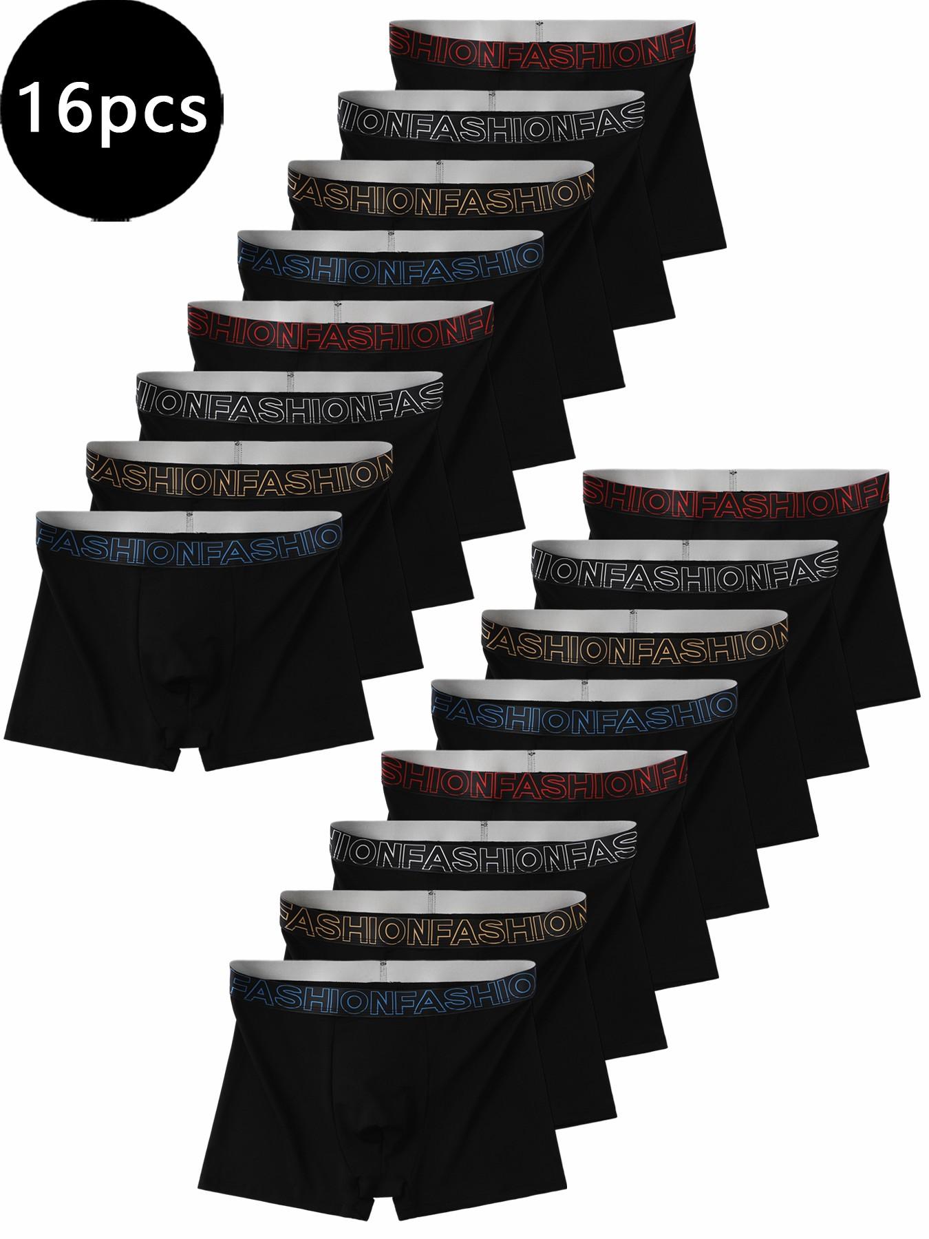 Trendy men's boxer briefs, quick-drying and sweat-wicking boxers, stylish waistband, suitable for both daily wear and sports