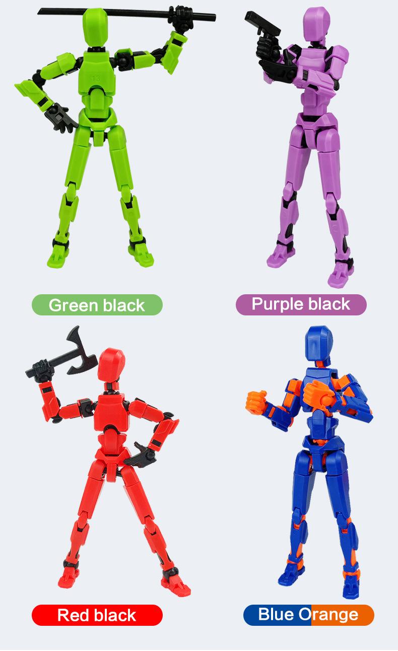 Interactive Multi-Joint Action Doll Toy, 13 Movable Joints Robot Mannequin Set, Creative Birthday Gift for Fun Play