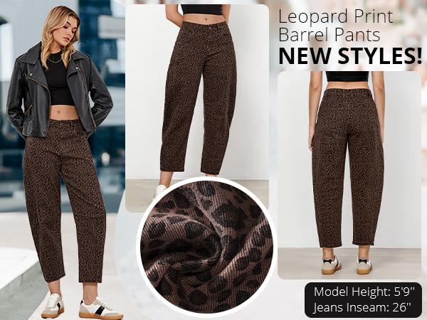 【GRAPENT Barrel Jeans Collection】Classic Clean Barrel Jeans for Women Trendy High Waisted Cropped Wide Leg Denim Everyday Wear Casual Outfits, Clothes, Women's Clothes,summerwins,summeroutfits,vacationoutfits,beachoutfits