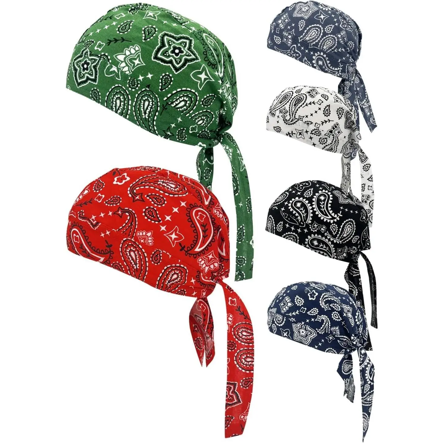 Cotton Do Rags Skull Beanie Doo Rag Chef Bandana Hat Welder Welding Sweat Skull Caps Dew Rags Helmet Liner for Men and Women