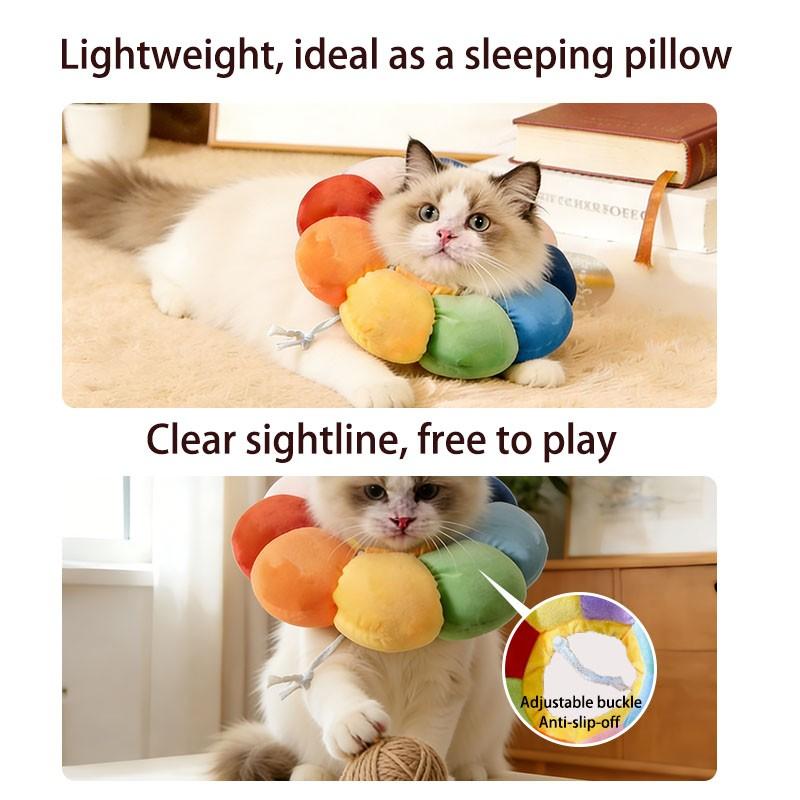 2-Pack Soft Elizabethan Collar, Anti-Licking & Scratching Head Harness, Cat & Dog Universal, Summer Lightweight Breathable, Post-Neuter Neck Guard