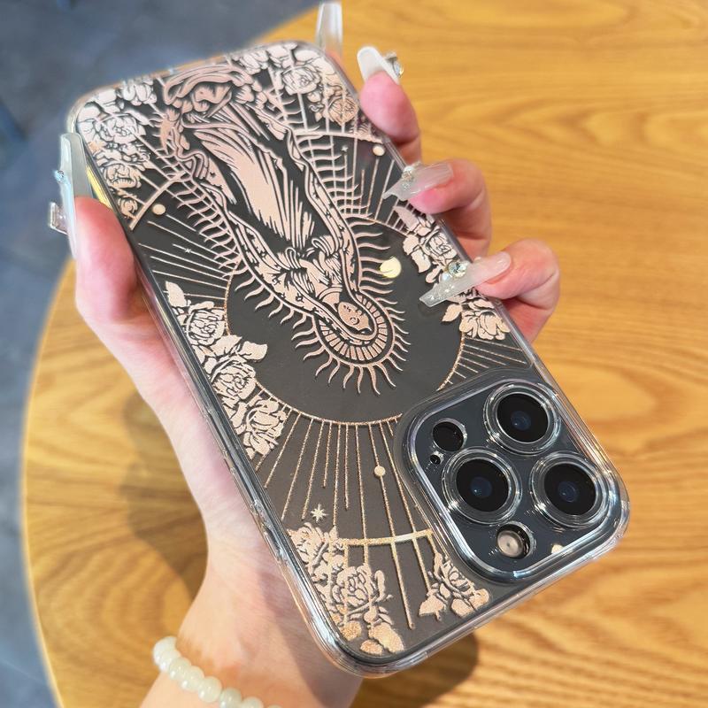Virgin Mary Pattern Smartphone Case, All-inclusiveClear Soft TPU Shockproof Protective Cover PhoneAccessories Compatible with iPhone 16 ProMaxcase 11 12 13 14 15
