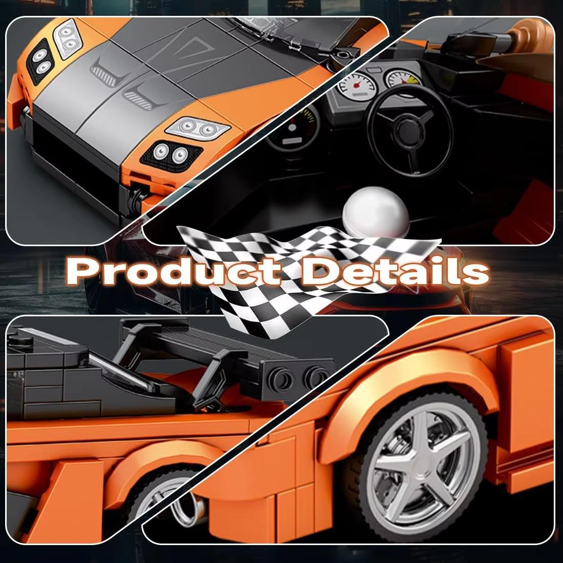 367PCS RX7 sports car building blocks, classic models, desktop decoration, assembly toys, puzzle toys, holiday gifts, creative building block decorations, the preferred gift for friends and lovers, Building Block Set, Diy Building Model